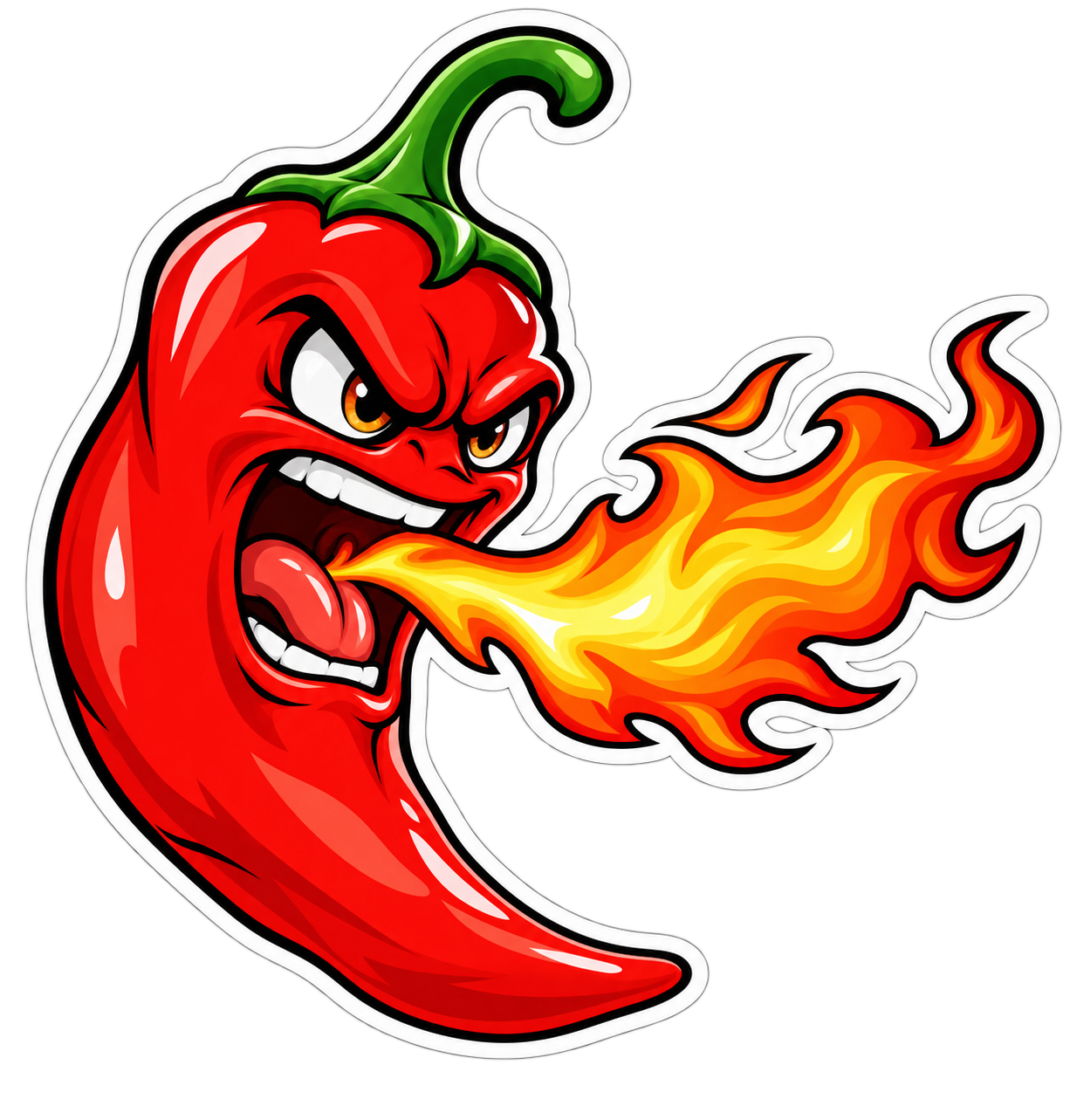 Autocollant Lance Flammes — Piment cracheur de feu